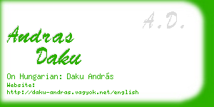 andras daku business card